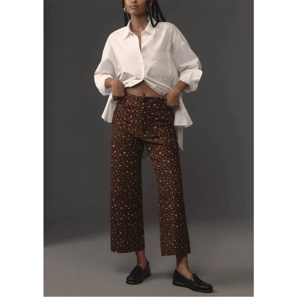 Anthropologie Colette Crop Wide Leg Ponte Pants Size 23 NWT - Picture 2 of 14